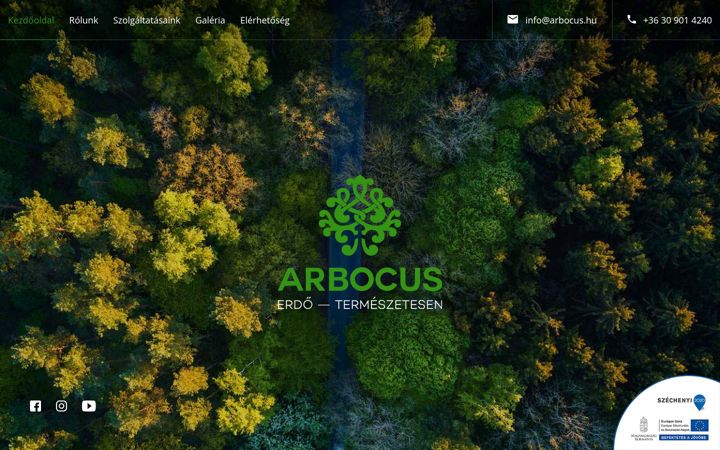 Screenshot of arbocus.hu