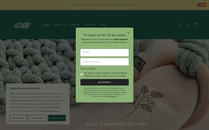 Screenshot of arboldecrochet.com