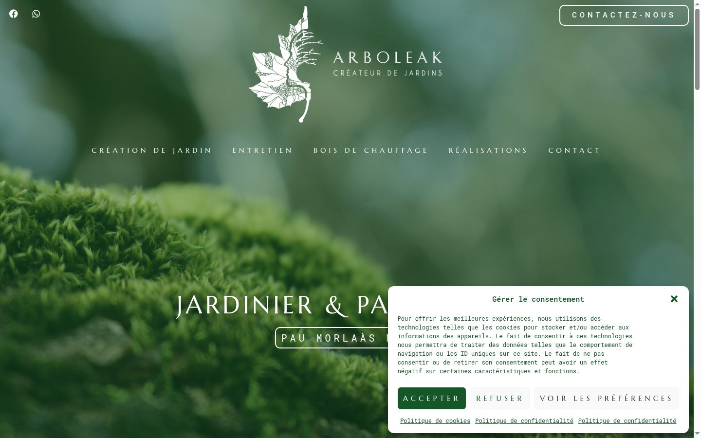 Screenshot of the consent banner shown before any interaction
