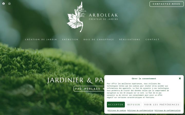 Screenshot of arboleak.fr