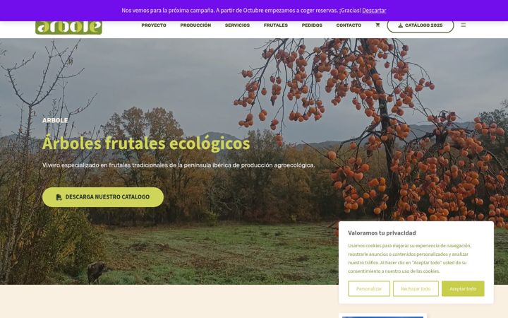 Screenshot of arbolecologico.com