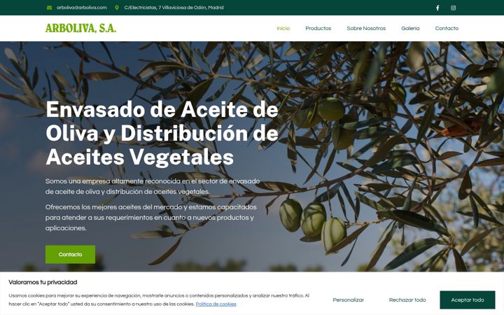 Screenshot of arboliva.es
