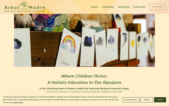 Screenshot of arbolmadre.org