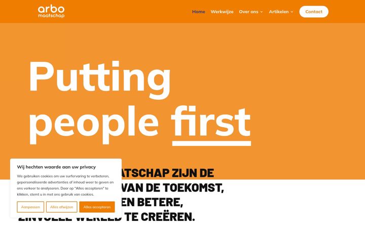 Screenshot of arbomaatschap.nl