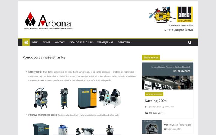 Screenshot of arbona.si