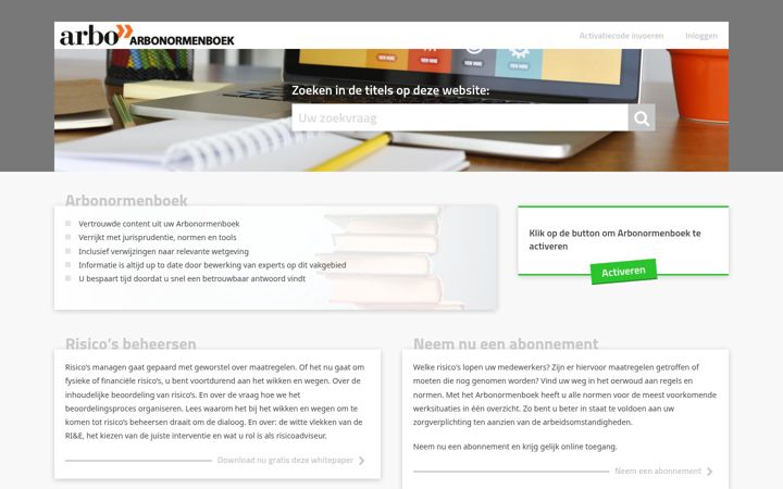 Screenshot of arbonormenboek.nl