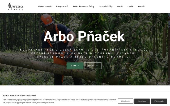 Screenshot of arbopnacek.cz