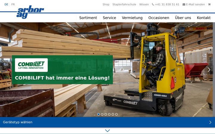 Screenshot of arbor-ag.ch