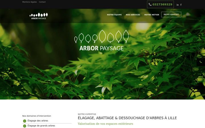 Screenshot of arbor-paysage.com