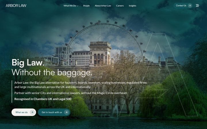 Screenshot of arbor.law