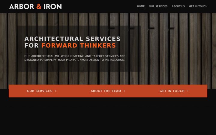 Screenshot of arborandironsystems.com