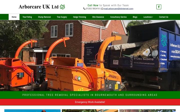 Skærmbillede af arborcareuk.com