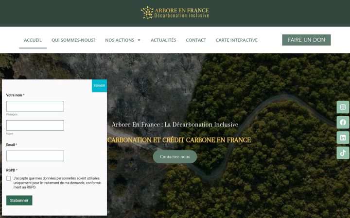 Skærmbillede af arbore-en-france.com