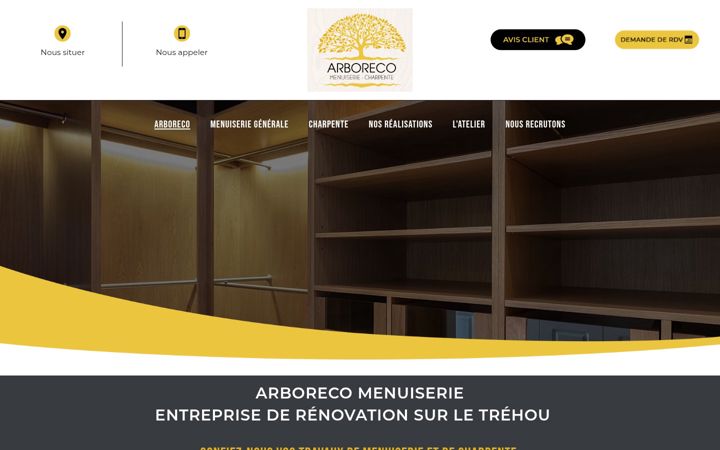 Screenshot ta' arboreco-menuiserie-charpente.fr