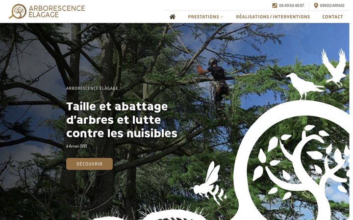 Screenshot of arborescence-elagage.fr