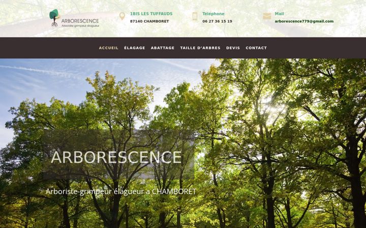 Screenshot of arborescence87.fr