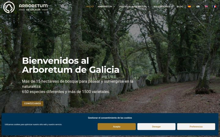 Ekrānuzņēmums no arboretumdegalicia.com
