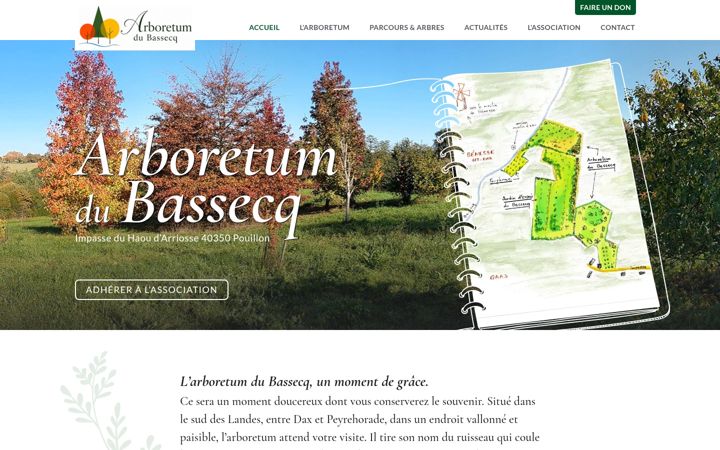 Screenshot of arboretumdubassecq.fr