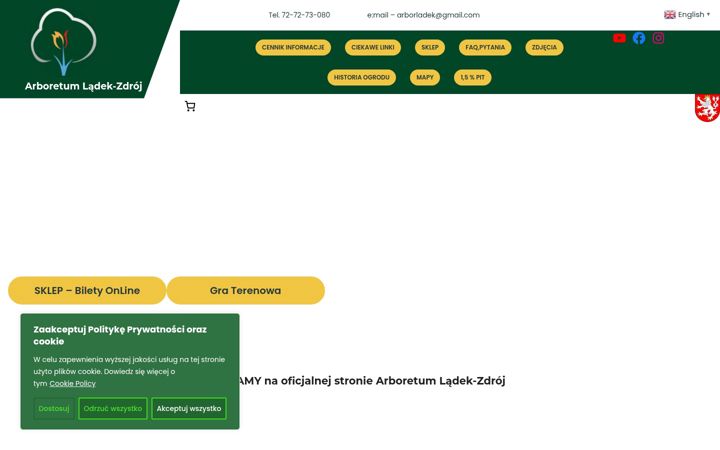 Screenshot of arboretumladek.pl