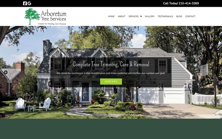Ekrānuzņēmums no arboretumtreeservices.com