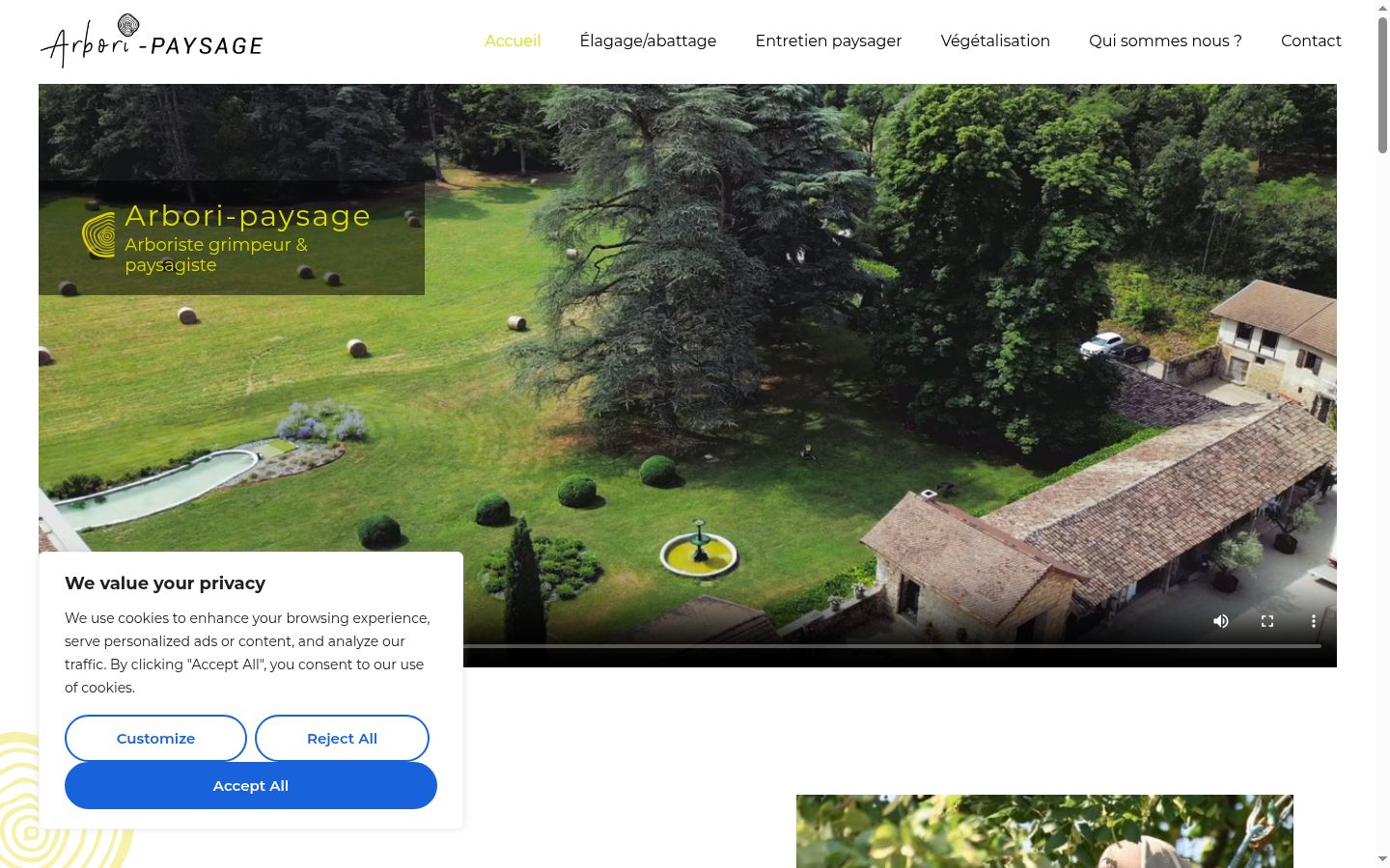 Screenshot des Einwilligungsbanners vor jeglicher Interaktion