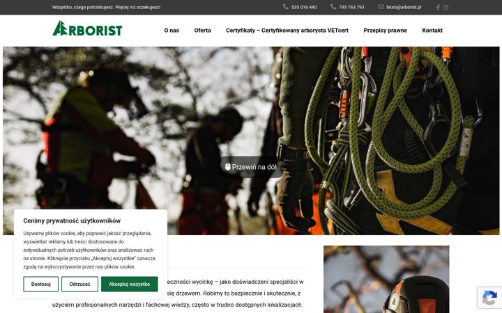 Screenshot of arborist.pl
