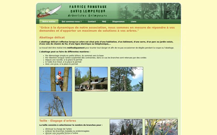 Screenshot ta' arboriste-grimpeur.be