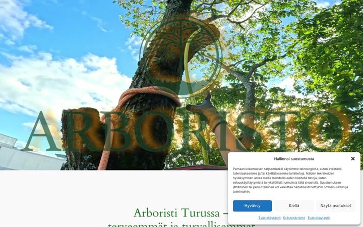 Screenshot of arboristo.fi