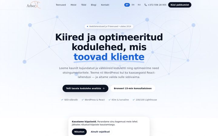 Screenshot of arborit.eu