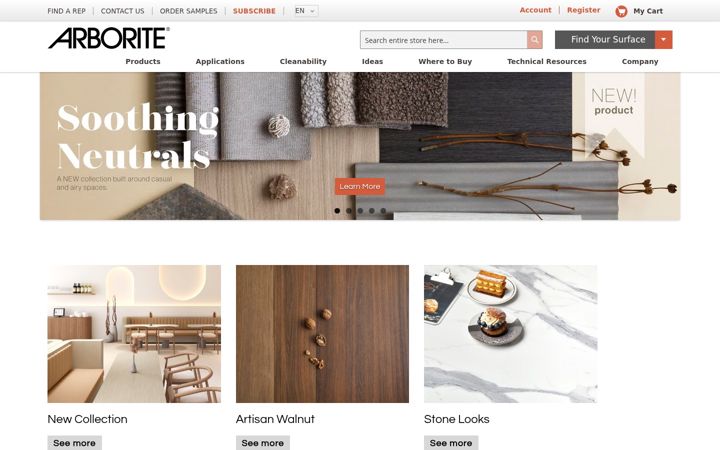 Screenshot von arborite.com