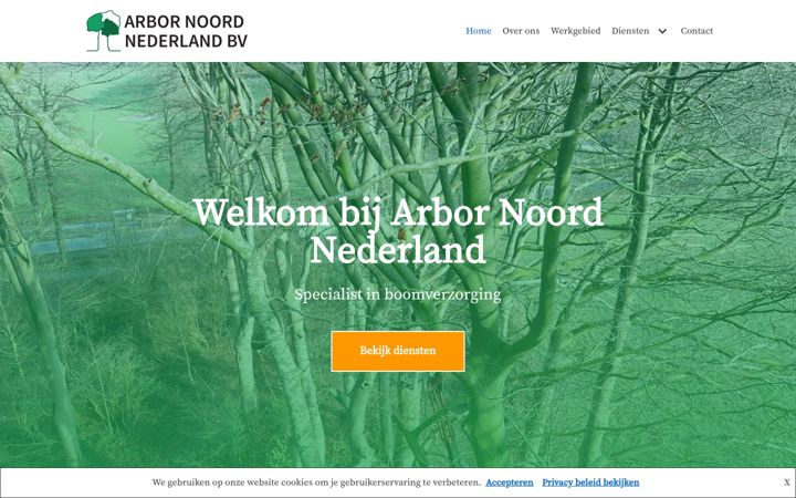 Screenshot of arbornoordnederland.nl