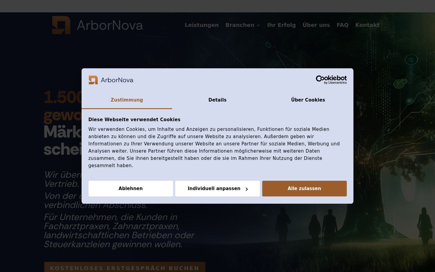 Screenshot tal-banner tal-kunsens muri qabel kwalunkwe interazzjoni
