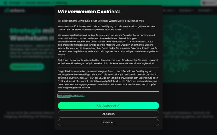 Screenshot of arboro.de