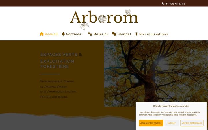 Screenshot of arborom.com