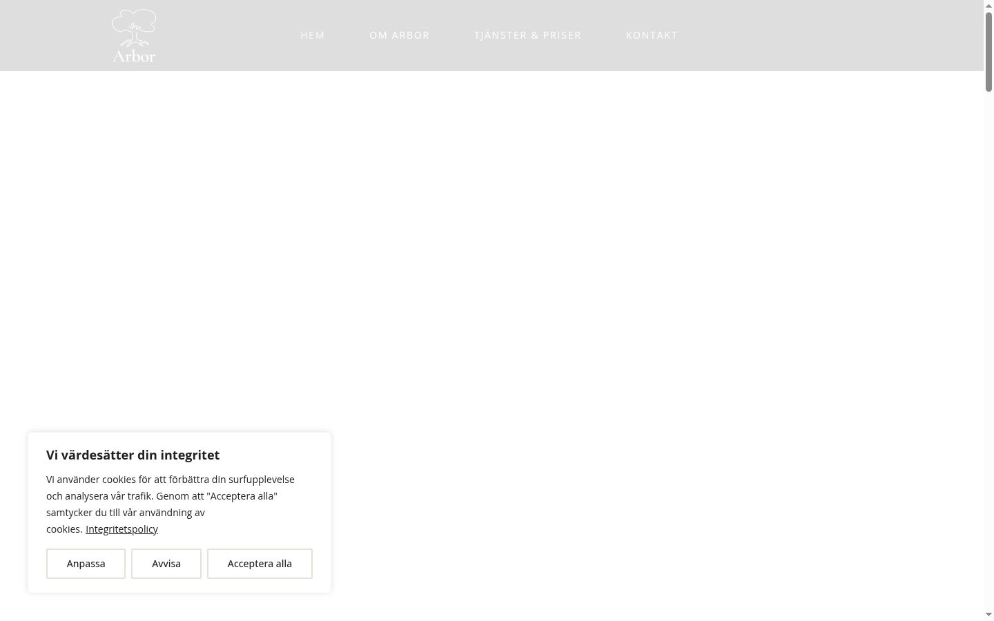 Screenshot des Einwilligungsbanners vor jeglicher Interaktion