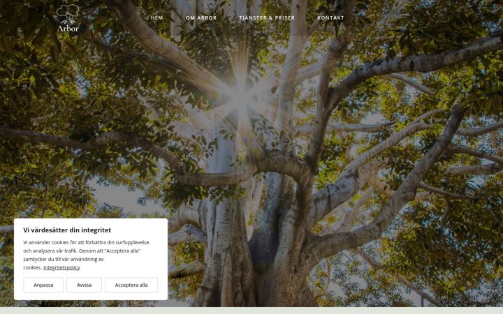 Screenshot of arborpsykiatri.se