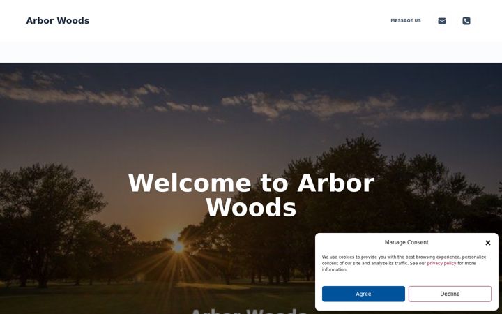 Screenshot of arborwoodsomaha.com