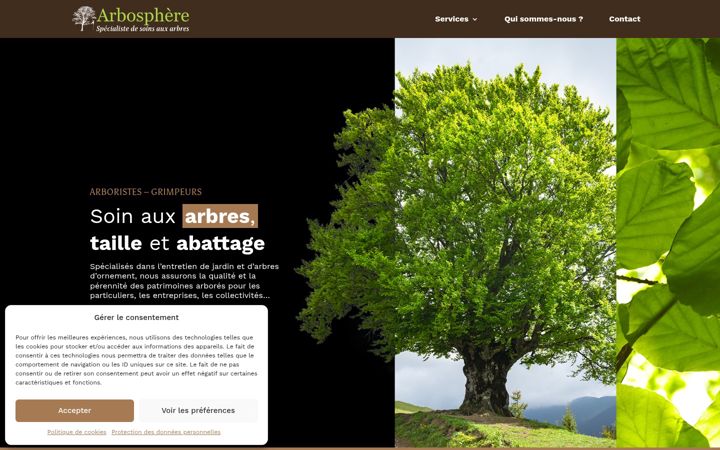 Screenshot of arbosphere.ch