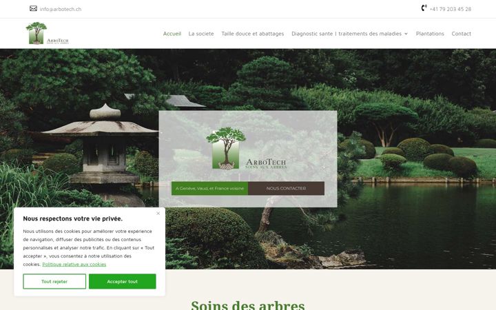 Screenshot of arbotech.ch