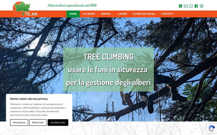 Screenshot van arbotedioli.com