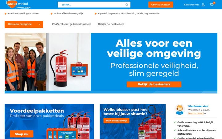 Captură de ecran a arbowinkel.nl