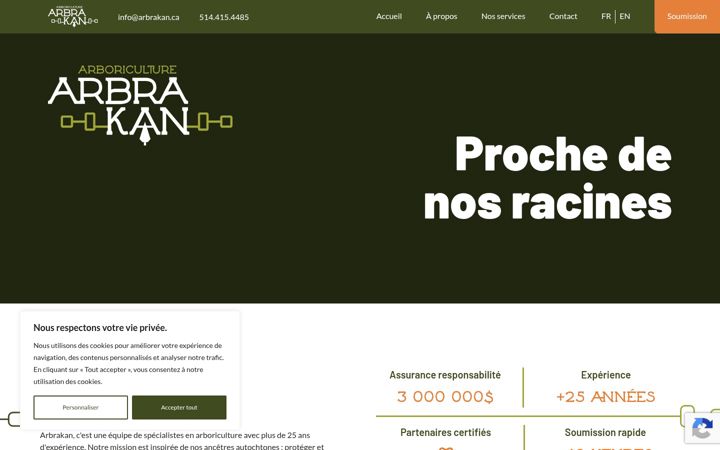 Ekrano kopija arbrakan.ca