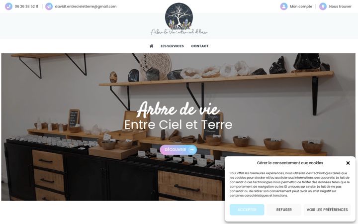 Screenshot stránky arbredevie.store