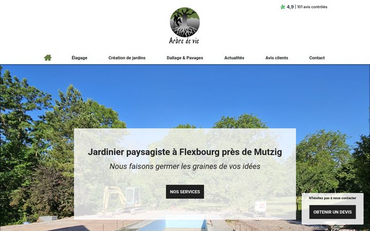 Screenshot of arbredevie67.com