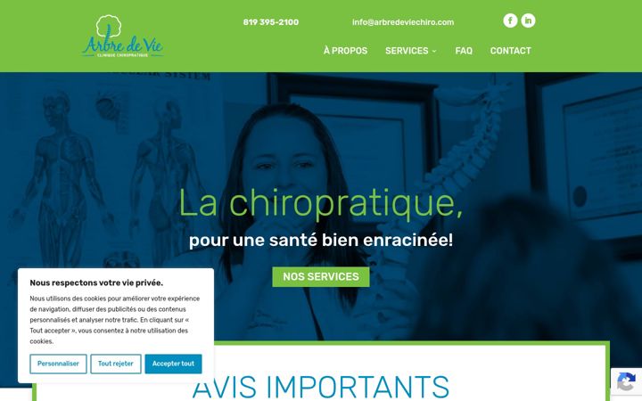 Screenshot of arbredeviechiro.com