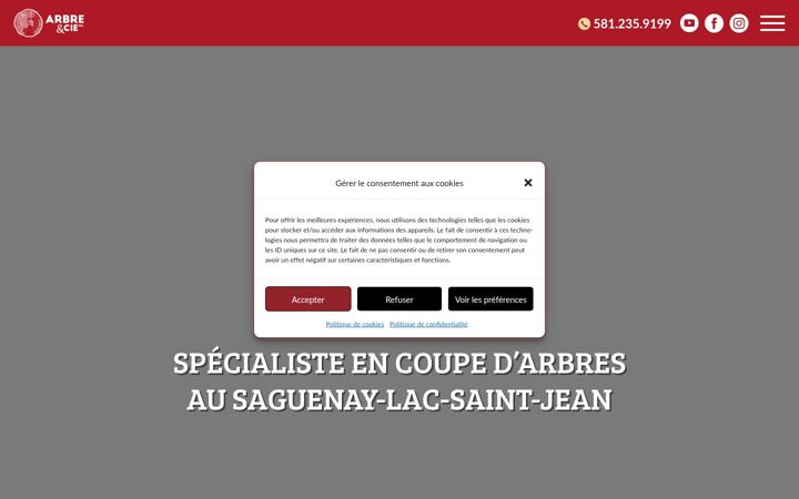 Screenshot van arbreetcie.com