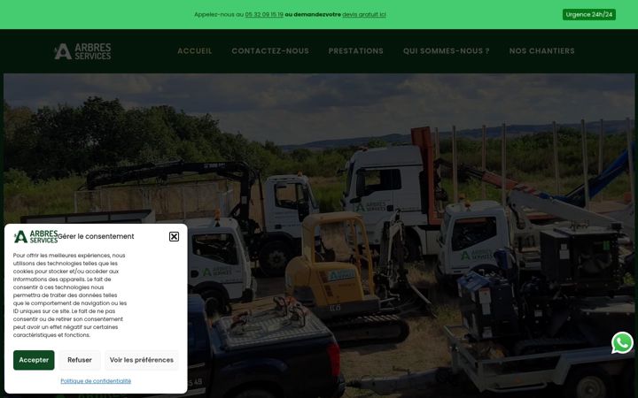 Screenshot of arbres-services-occitanie.com