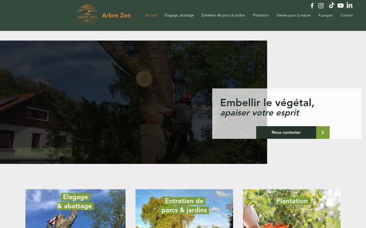 Screenshot of arbrezen.fr
