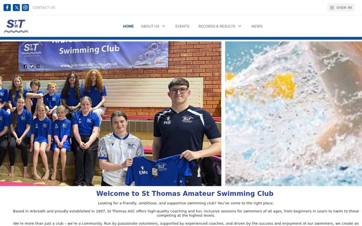 Ekrānuzņēmums no arbroathstthomas.co.uk