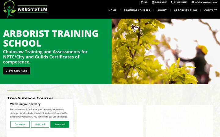 Screenshot of arbsystem.co.uk
